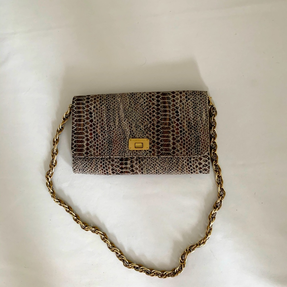 Elliot Lucca Snakeskin Clutch Bag